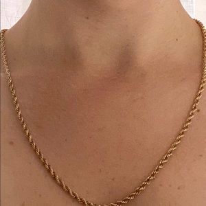 12kt Gold Filled Rope chain. 25” NOT PLATED